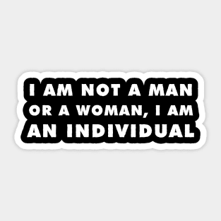 I am an individual - Dark Sticker